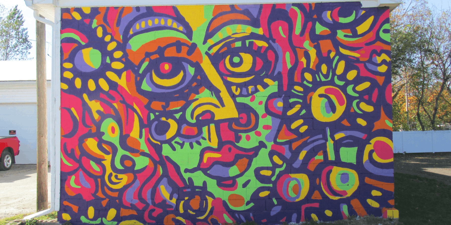 Completed mural short side