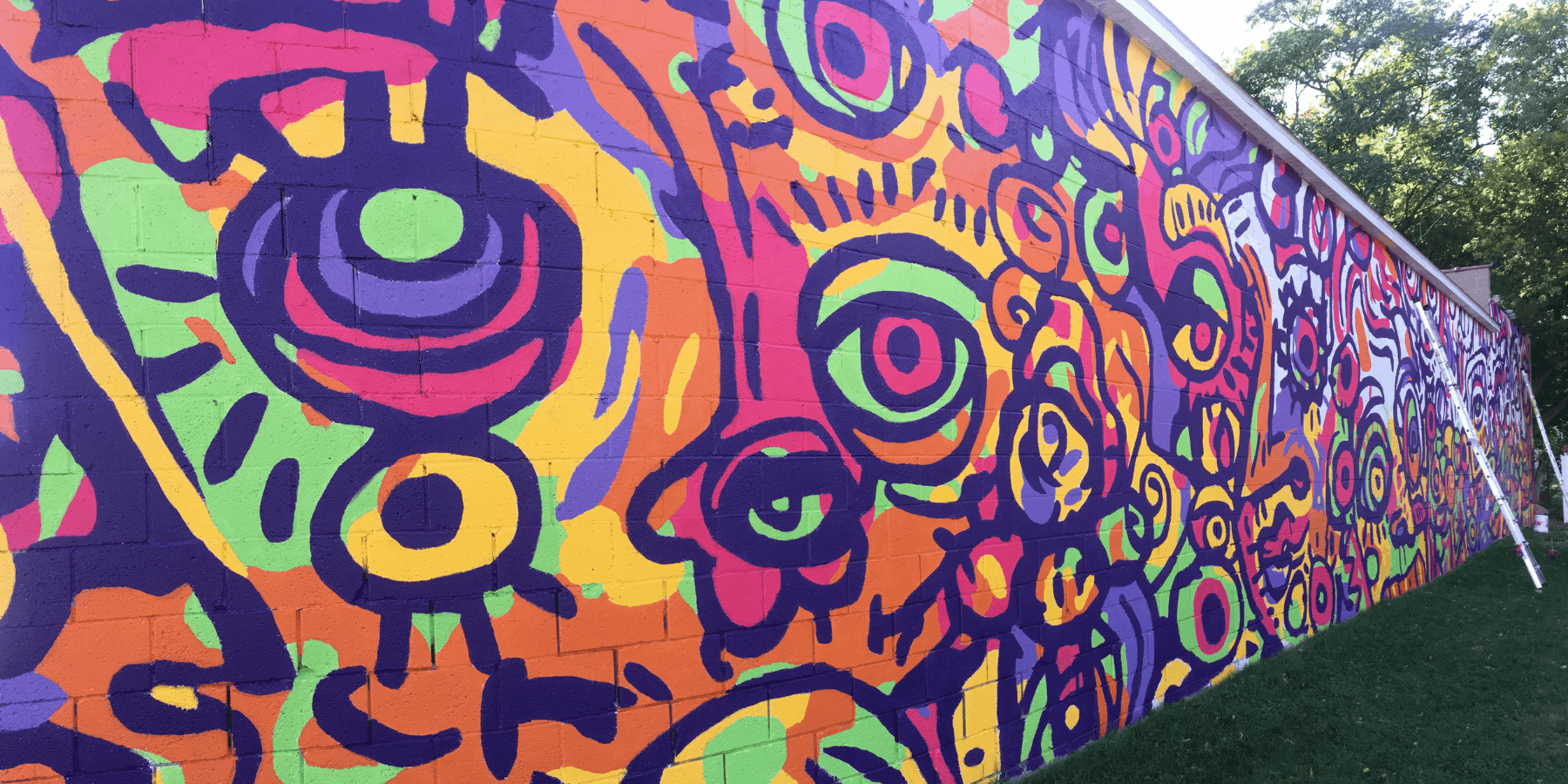 3/4 of mural done