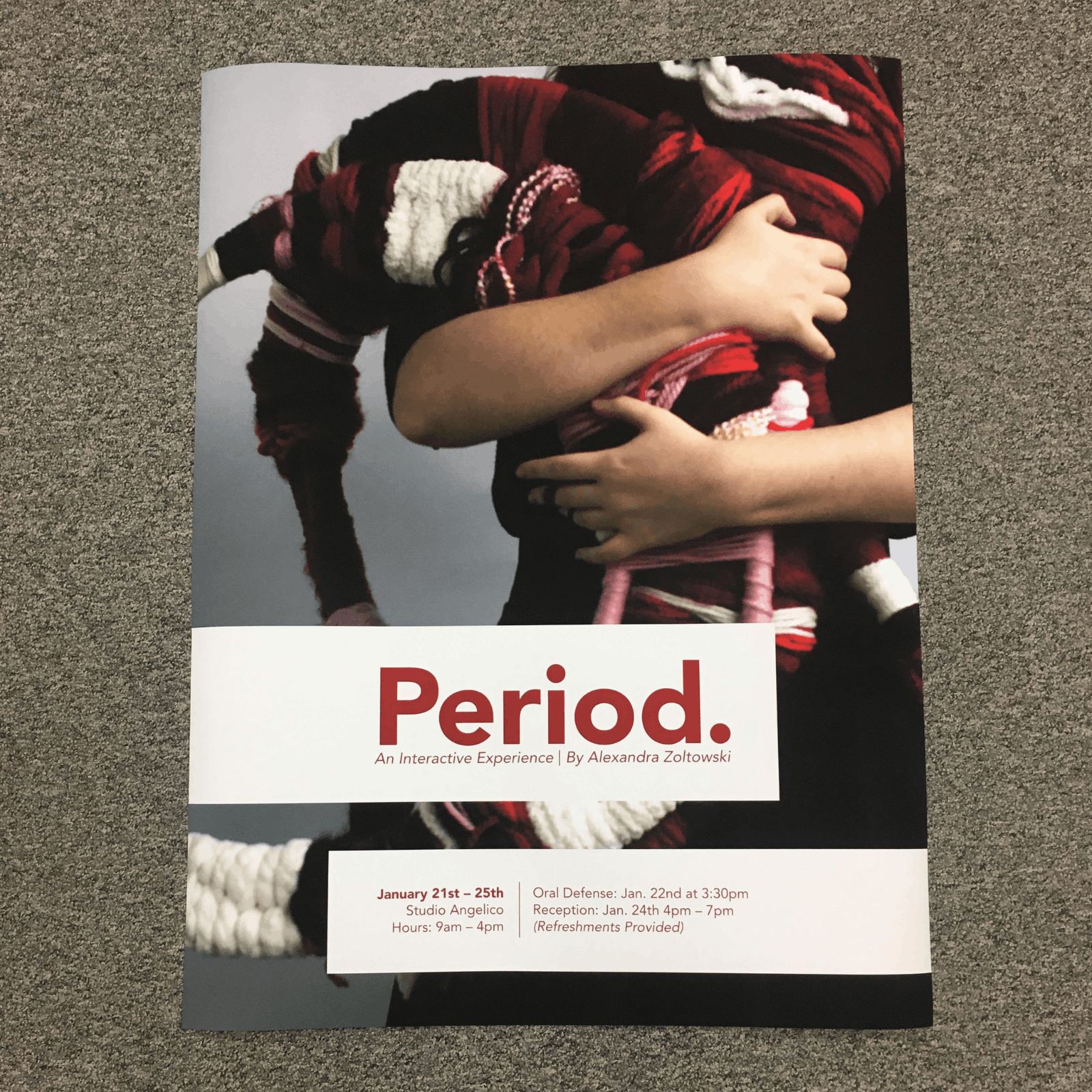 Printed exhibition poster