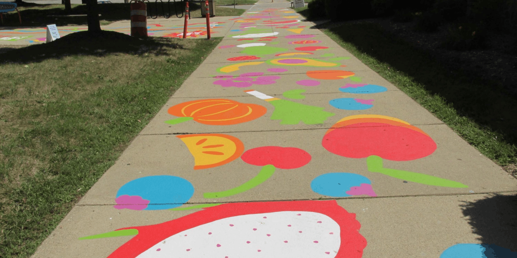 painted fruits and vegetables