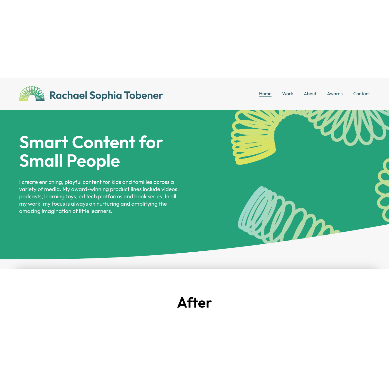 My New Website Design for Rachael