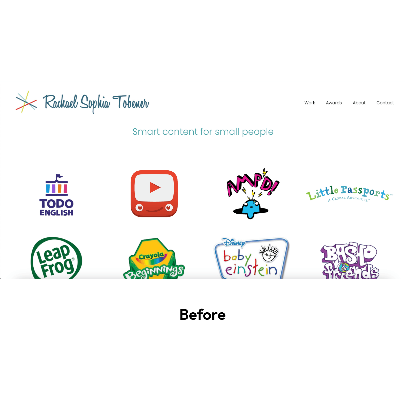 Rachael's Old Website Design
