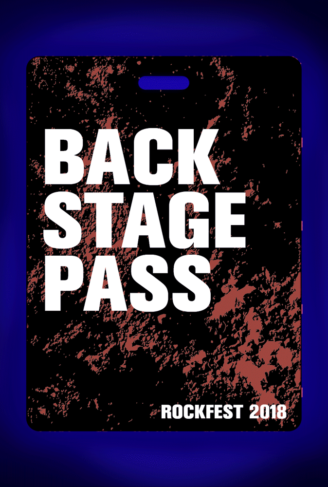 Blacklight Back Stage Pass